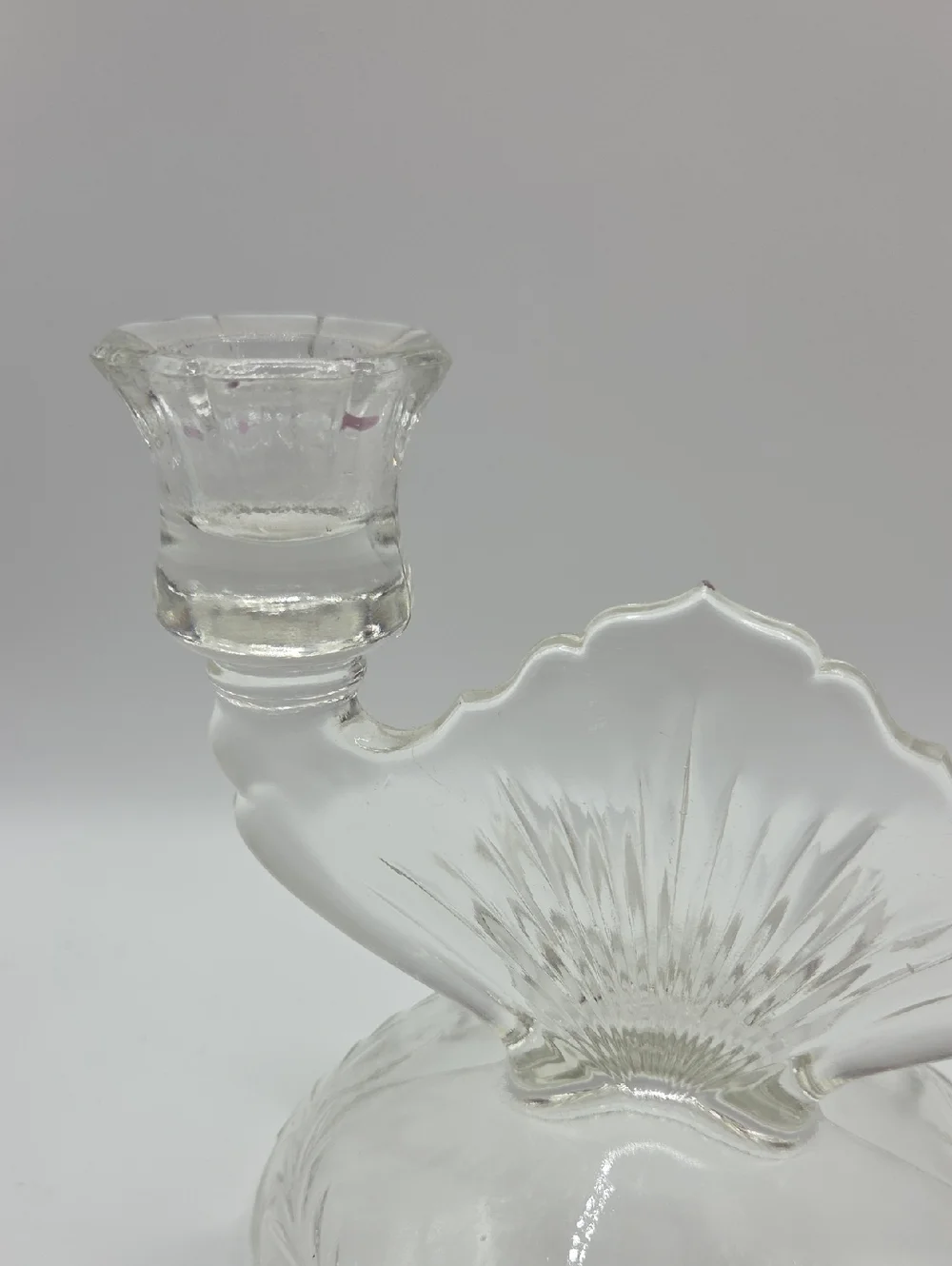 Jeanette Glass Double Candle Hilder Vintage